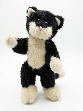Boyds Collection Tuxedo Cat Plush Jointed Poseable Vintage 1997 Stuffed Animal